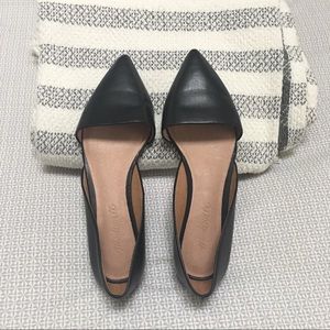 Madewell Lydia Flat Black Leather